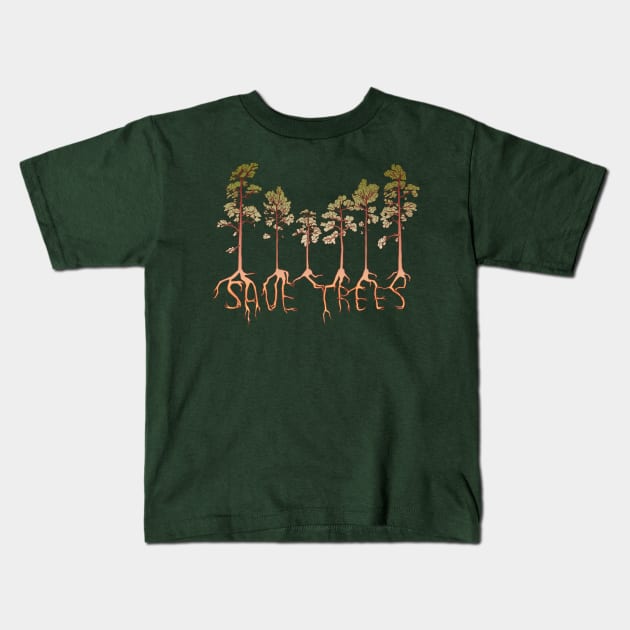 Save trees Kids T-Shirt by SkyKnight